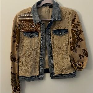 Desigual Blue and Cream Denim Jacket